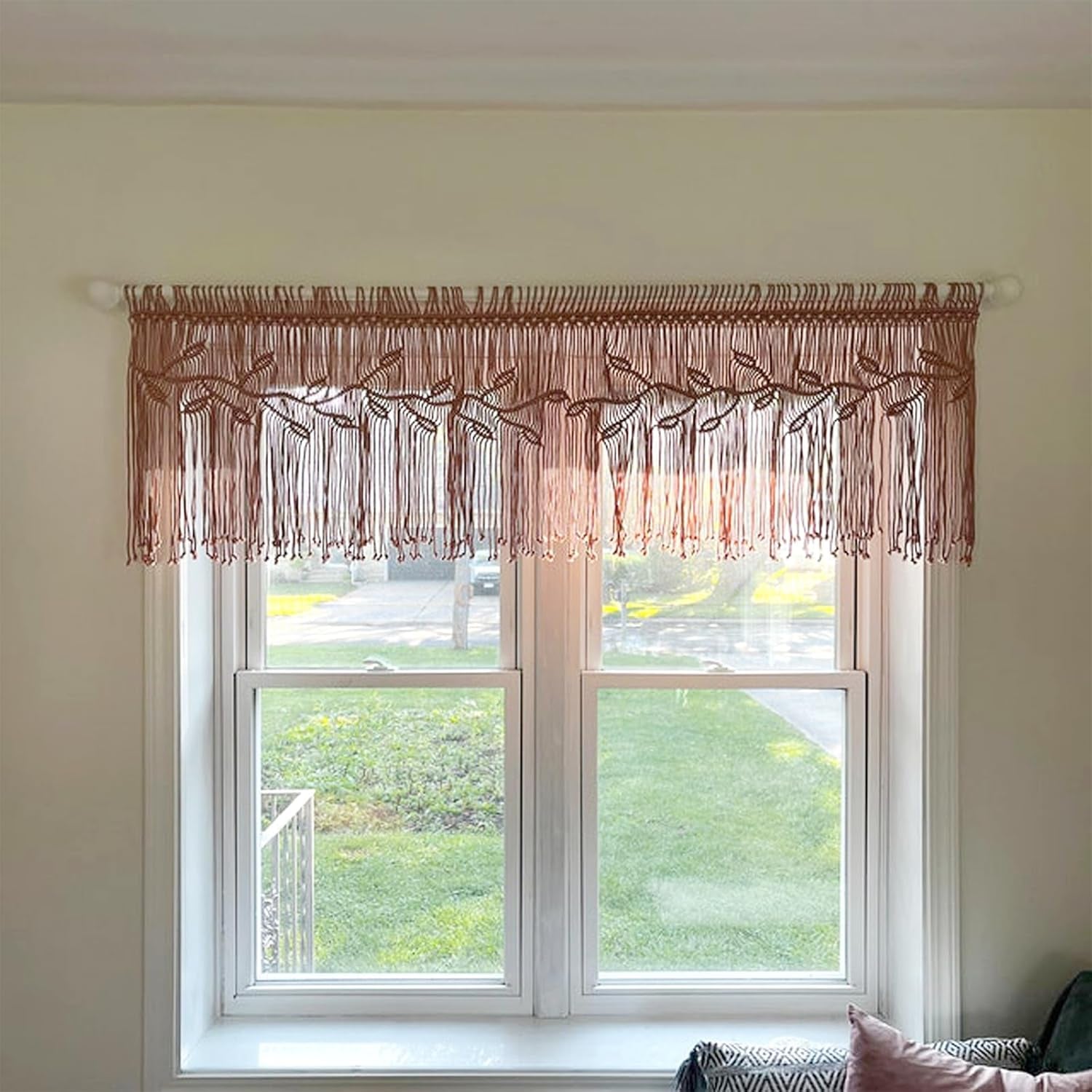 Rideau de porte tapisserie tissé ivoire Accueil - Accessoires et Décoration Naty Shop Vin rouge