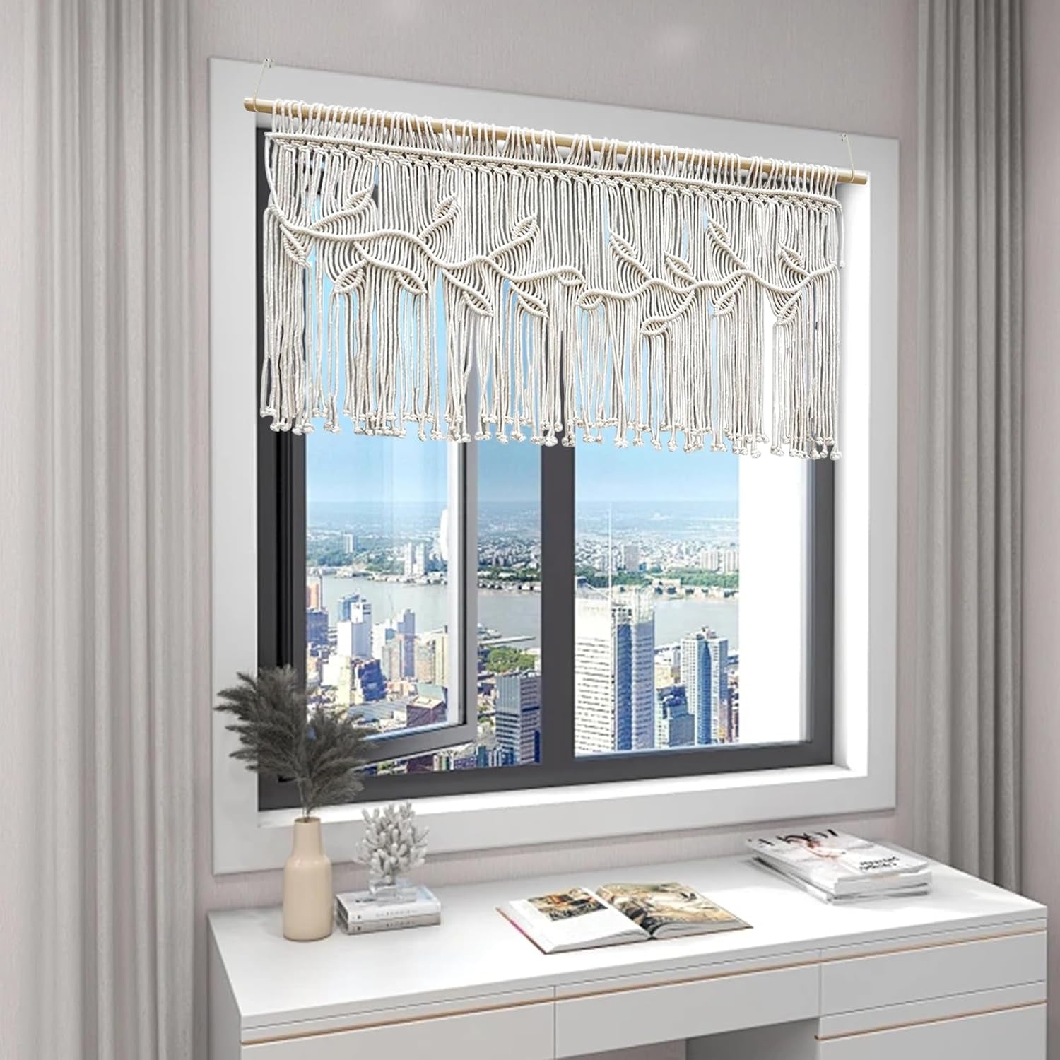 Rideau de porte tapisserie tissé ivoire Accueil - Accessoires et Décorations Naty Shop