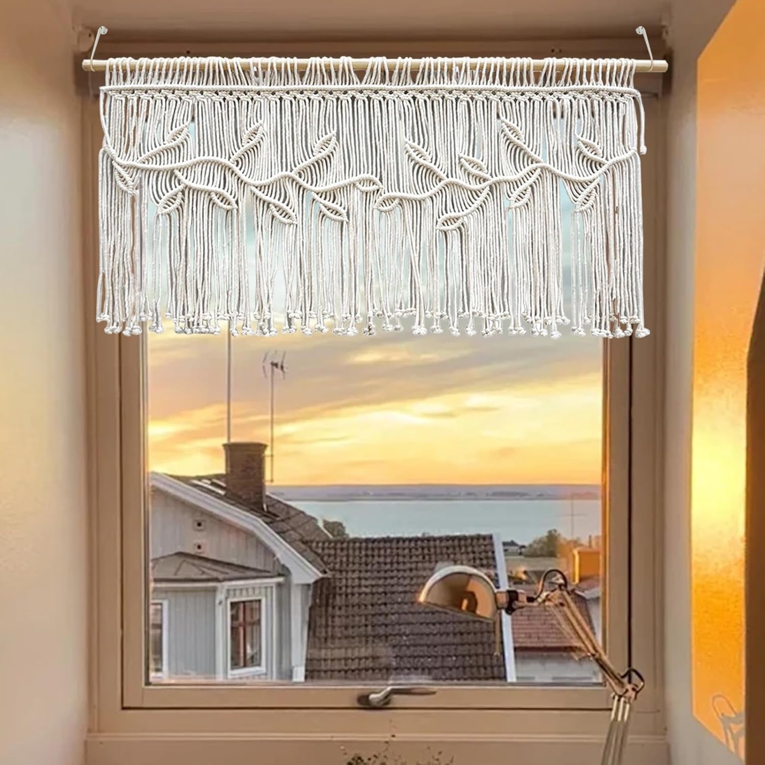 Rideau de porte tapisserie tissé ivoire Accueil - Accessoires et Décorations Naty Shop