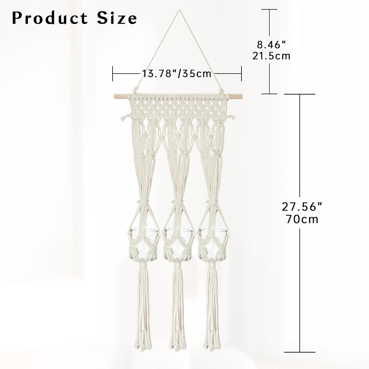 Bougeoirs en verre étagère tapisserie made Casa - Accessoires et Décorations Naty Shop