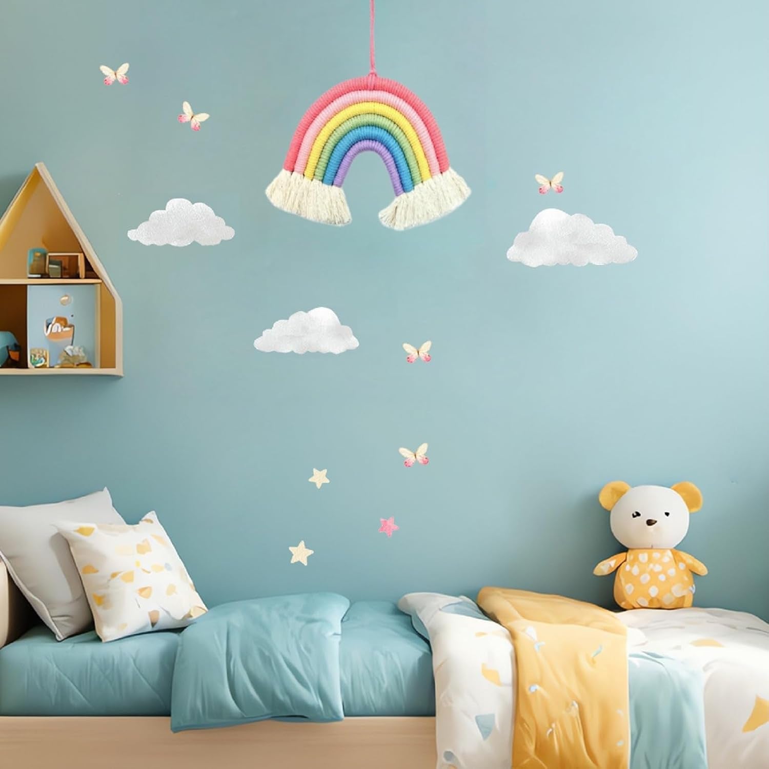 Tapisserie décorative arc-en-ciel décorant la chambre de la chambre d'enfant Casa - Accessoires et Décorations Naty Shop