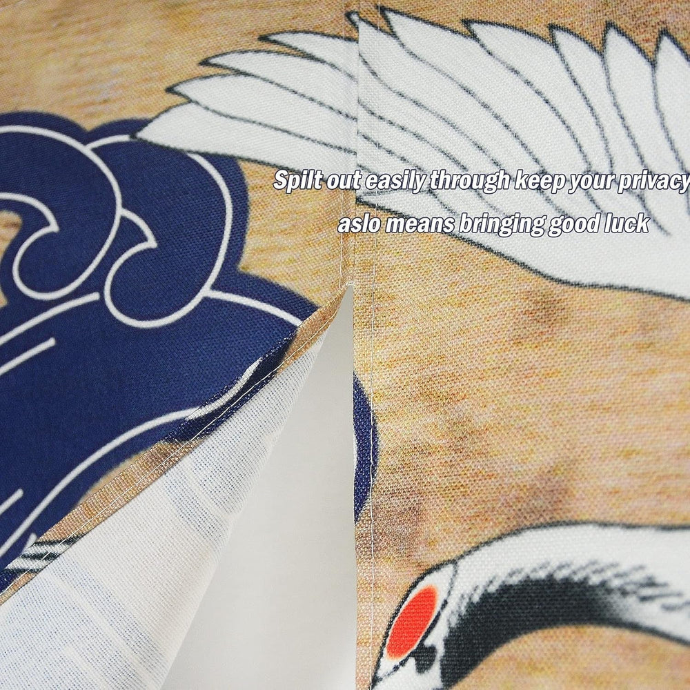 Tapisserie de style japonais rideau long noren en lin épais Maison - Accessoires et Décorations Naty Shop