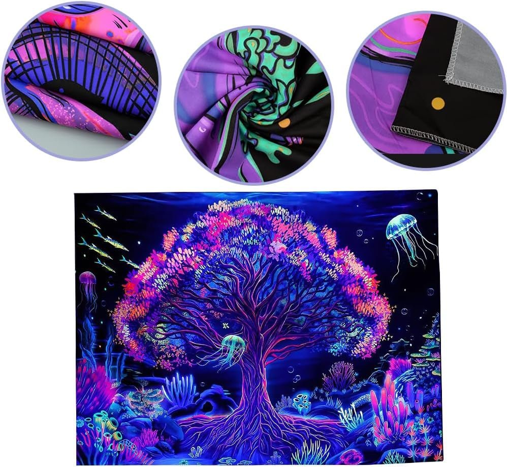 Tapiserie suaywo psychedelic fluorescent tree life camera Casa - Accesorii si Decoratiuni Naty Shop