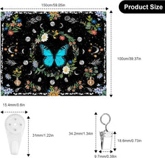 Tapisserie tapisserie papillons verts tissu brossé Accueil - Accessoires et Décorations Naty Shop