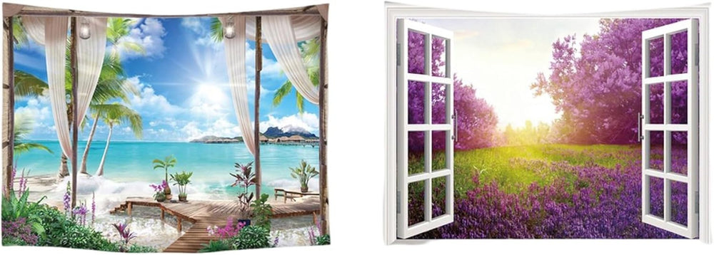 Tapisserie ulticool maison plage plage palmier île Maison - Accessoires et Décorations Naty Shop Plage Plage Nature