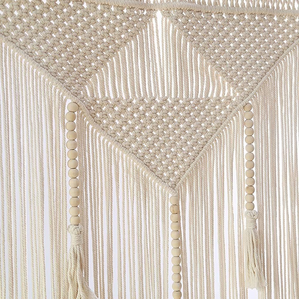 Tapisserie de porte tissée beige pompon chambre balcon Maison - Accessoires et Décoration Naty Shop