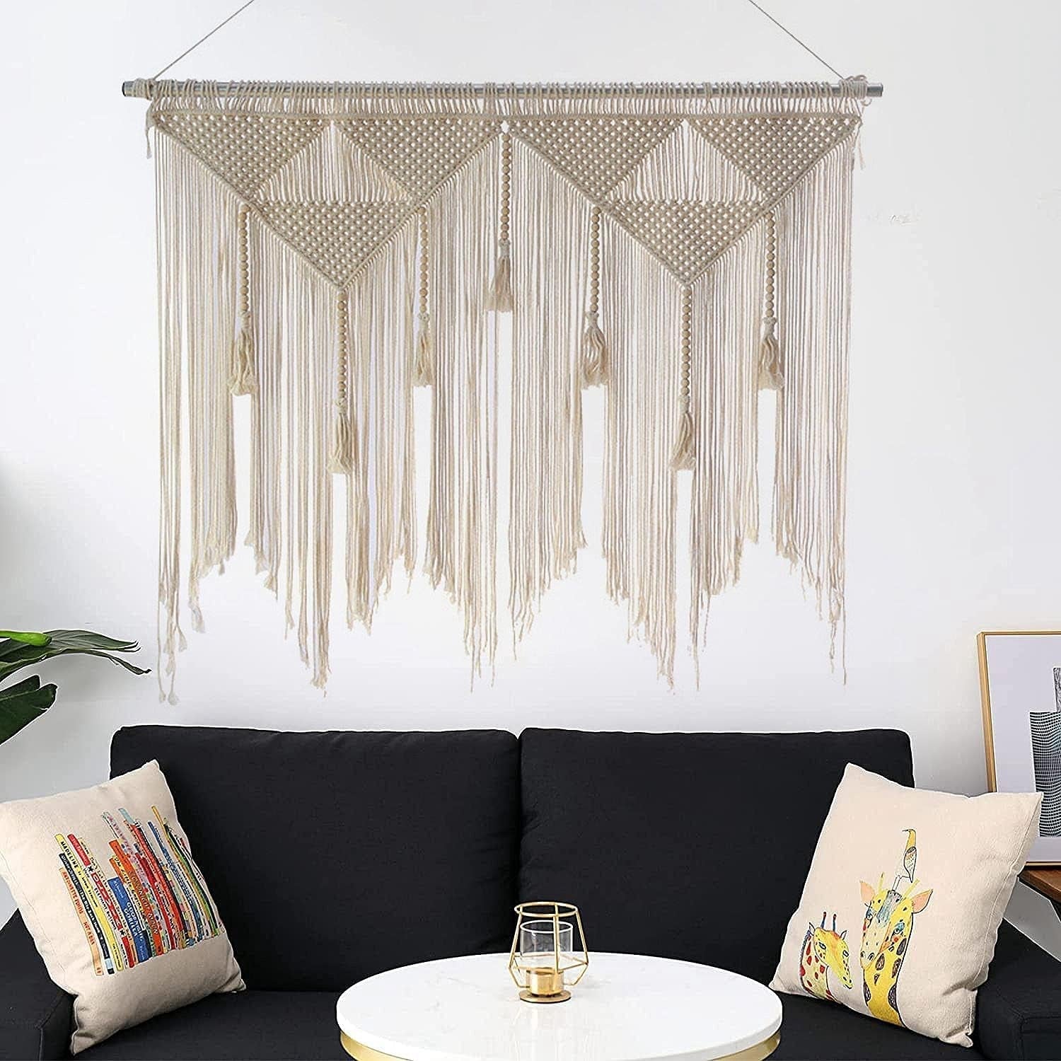 Tapiserie usa tesute bej tassel bedroom balcony Casa - Accesorii si Decoratiuni Naty Shop Default Title
