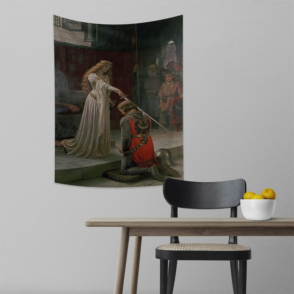 Tapisserie yongfoto chevalier peinture à l'huile médiévale Angleterre Maison - Accessoires et Décorations Naty Shop