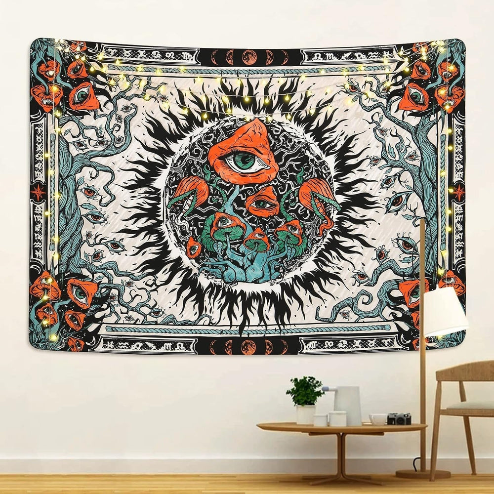Tapisserie yrendenge champignons coup de soleil toile hippie yeux Maison - Accessoires et Décorations Naty Shop