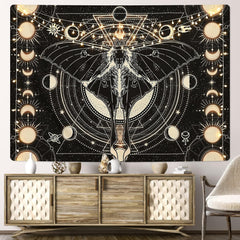 Tapisserie yrendenge papillon noir soleil lune naturel Maison - Accessoires et Décorations Naty Shop