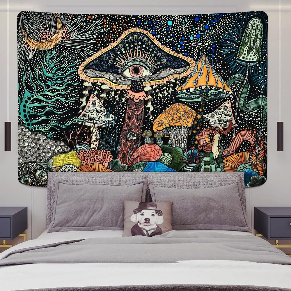 Tapisserie yrendenge yeux de champignon tissu mural créatures marines Maison - Accessoires et Décorations Naty Shop