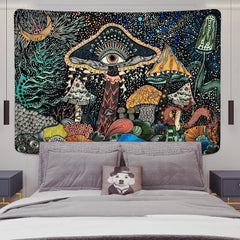 Tapisserie yrendenge yeux de champignon tissu mural créatures marines Maison - Accessoires et Décorations Naty Shop