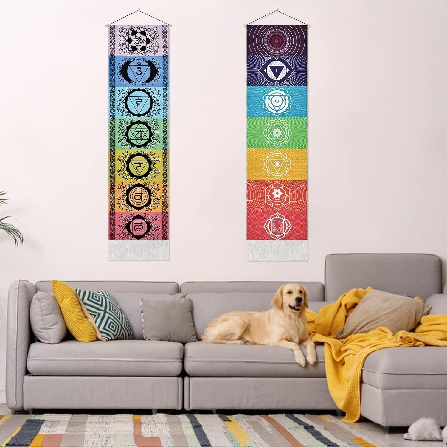 Tapisserie yugarlibi ensemble à suspendre chakra méditation yoga trippy Maison - Accessoires et Décorations Naty Shop