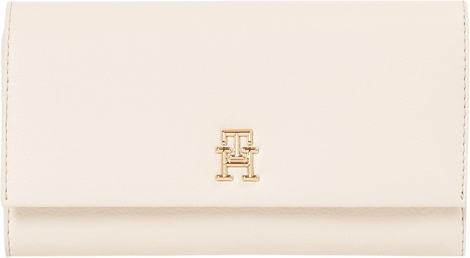 Tommy Hilfiger Aw0aw17267 Femme Portefeuille Femme Naty Shop Beige (Canne à Sucre) Os