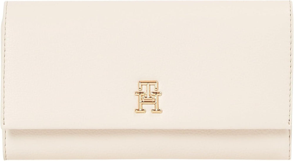 Tommy Hilfiger Aw0aw17267 Femme Portefeuille Femme Naty Shop Beige (Canne à Sucre) Os