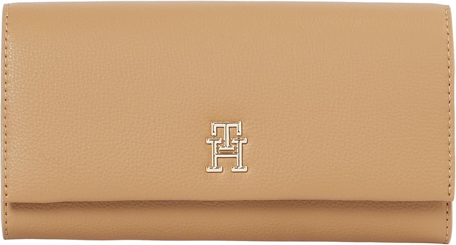 Tommy Hilfiger Aw0aw17267 Femmes Portefeuille Femmes Naty Shop Kaki (Safari Canvas) Os