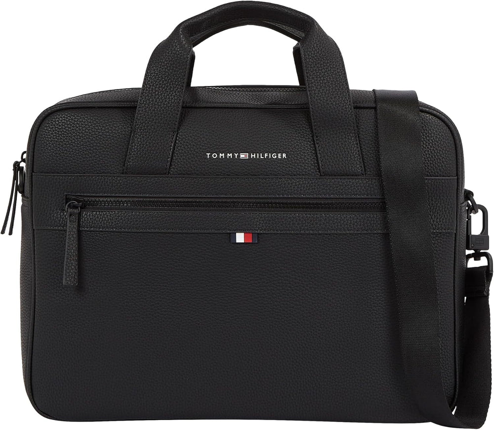 Tommy Hilfiger ESSENTIAL PU COMPUTER BAG sac pour ordinateur portable pour hommes, Noir, OS Bagages et équipements de voyage Naty Shop Titre par défaut