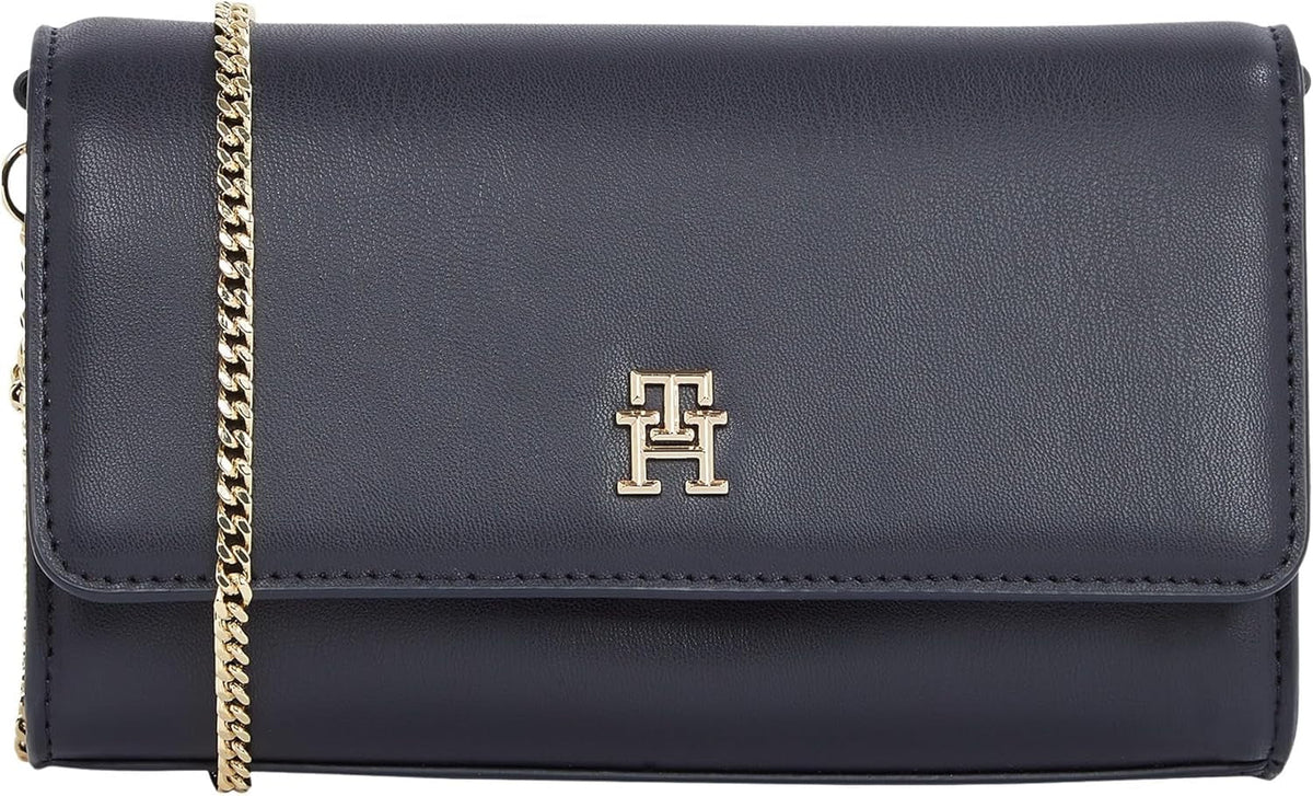 Tommy Hilfiger sac à bandoulière Eternity Chain Crossover sacs à bandoulière Femme Naty Shop Bleu (Space Blue)