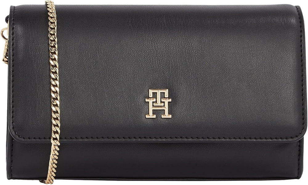 Tommy Hilfiger Sac à Bandoulière Eternity Chain Crossover Sacs à Bandoulière Femme Naty Shop Noir (Noir)