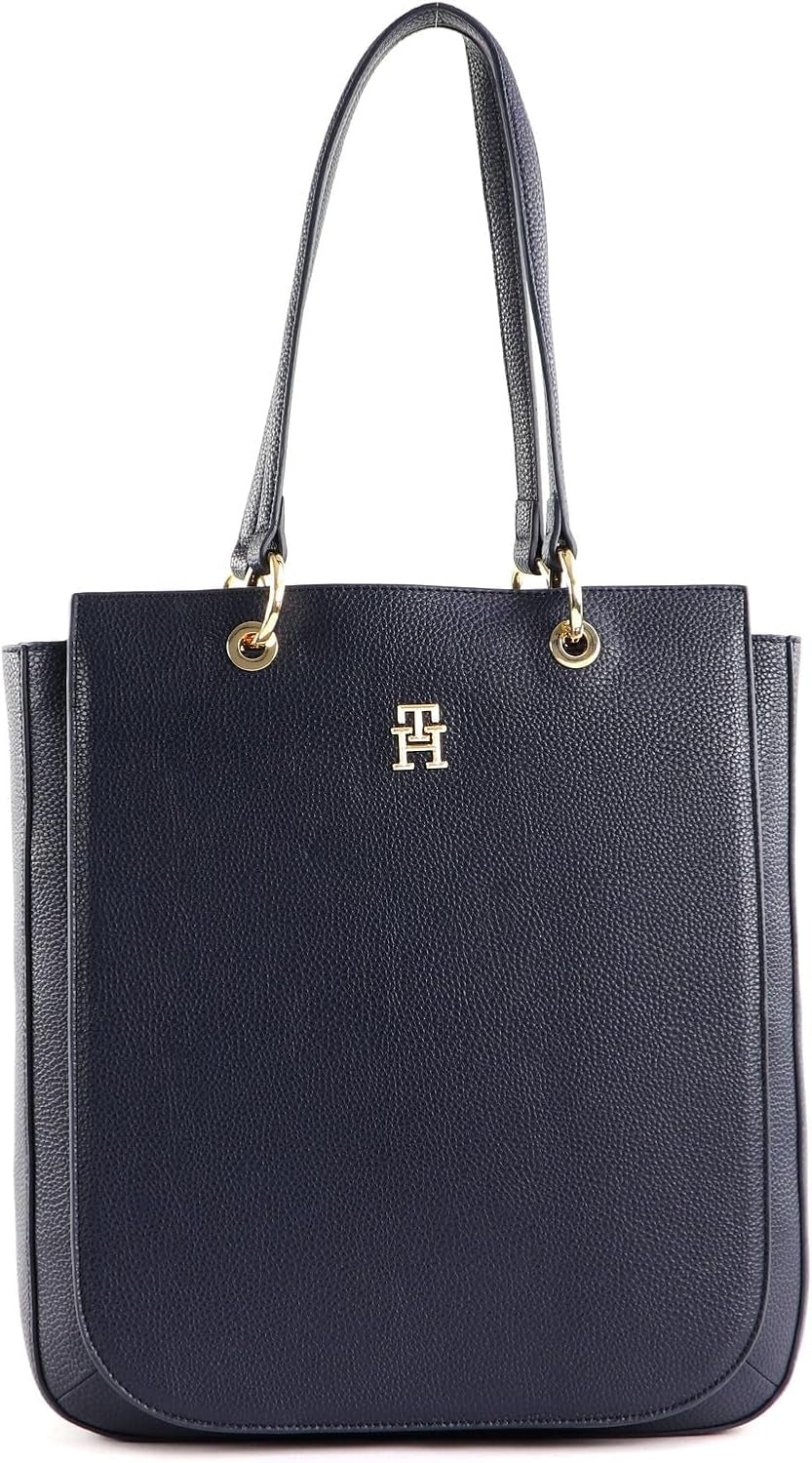 Tommy Hilfiger Th Emblem Ns Work Tote Aw0aw14498 Sac fourre-tout Femme Sacs Naty Shop Bleu (Space Blue)