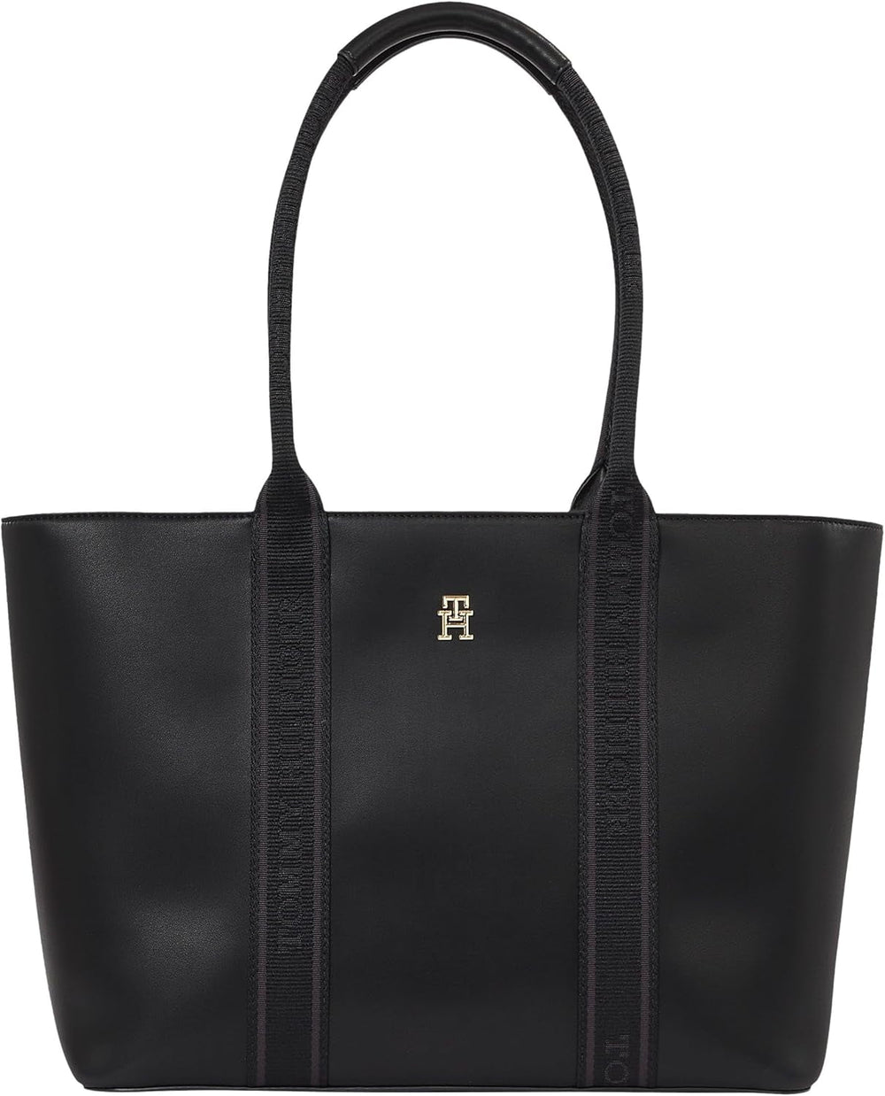Tommy Hilfiger Th Logotape Tote Aw0aw17198 Sac cabas Femme Sacs Naty Shop Noir (black)