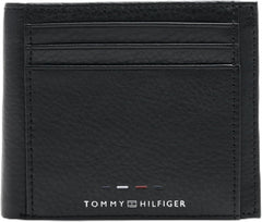 Tommy Hilfiger TH PREMIUM LEATHER EXTRA CC COIN portofel dublu pentru bărbați, negru, OS Portofel Barbati Naty Shop Titlu implicit