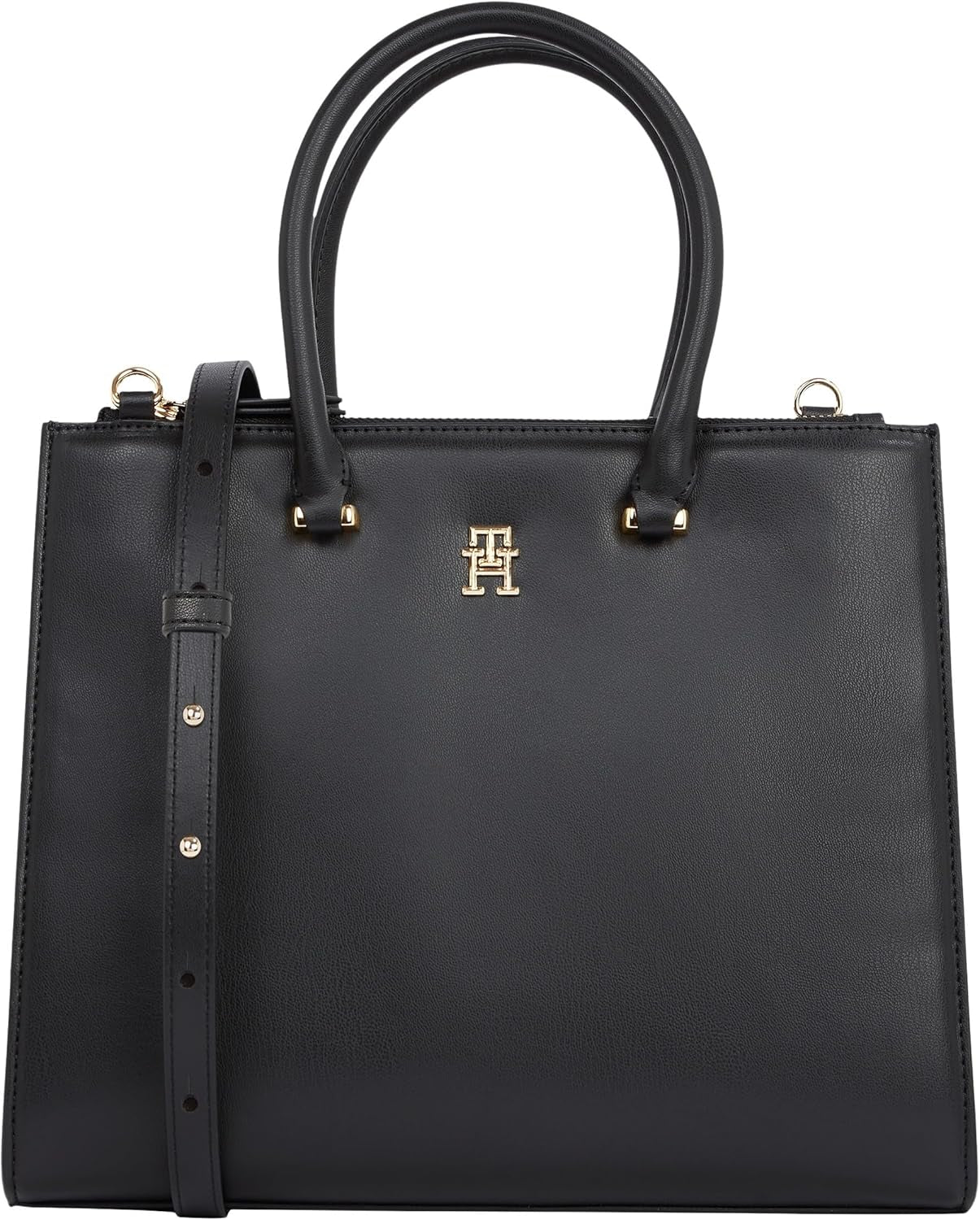 Tommy Hilfiger Sac fourre-tout Eternity Med Zip Up Bag Femmes Naty Shop Sacs Noir (Noir) Taille unique