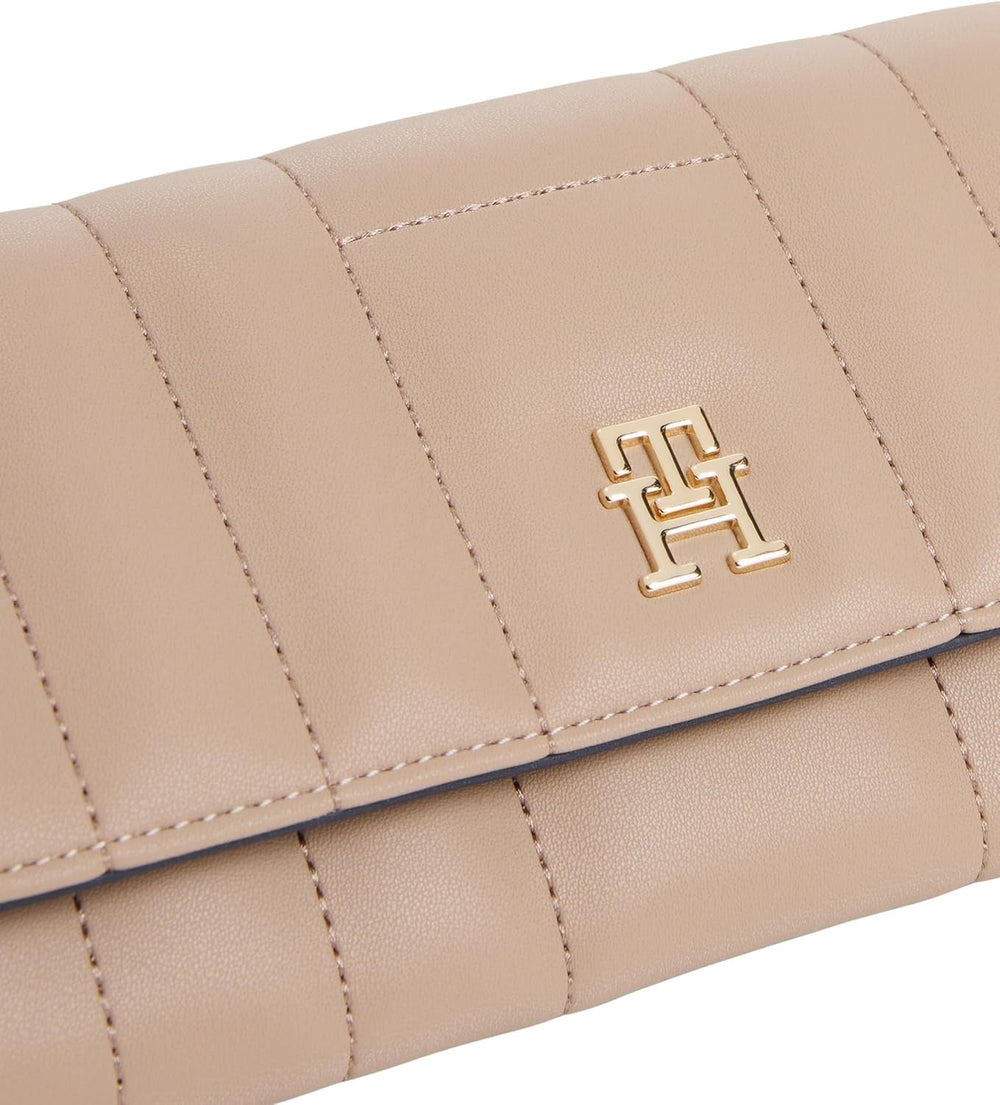 Tommy Hilfiger Feminine Flap Large Wallet, Beige (Coastal Taupe), Taille Unique Portefeuille Femme Naty Shop