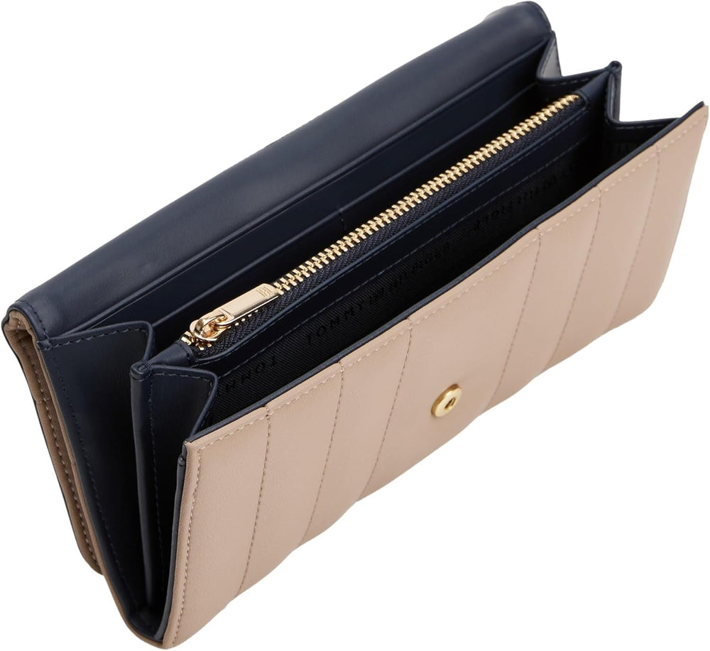 Tommy Hilfiger Feminine Flap Large Wallet, Beige (Coastal Taupe), Taille Unique Portefeuille Femme Naty Shop