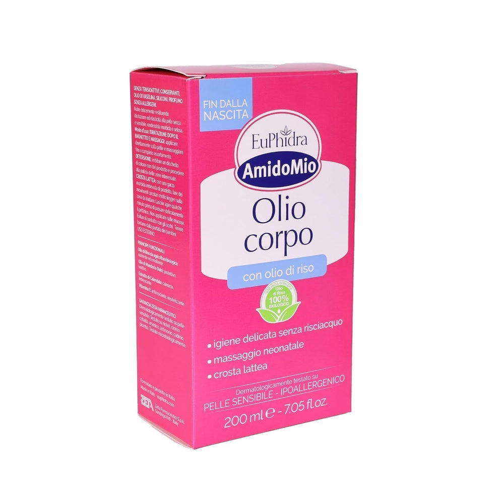 Huile corporelle Starch Mio, enlève les croûtes de lait du nouveau-né, 200 ml Enfant - Bain et Soin Naty Shop