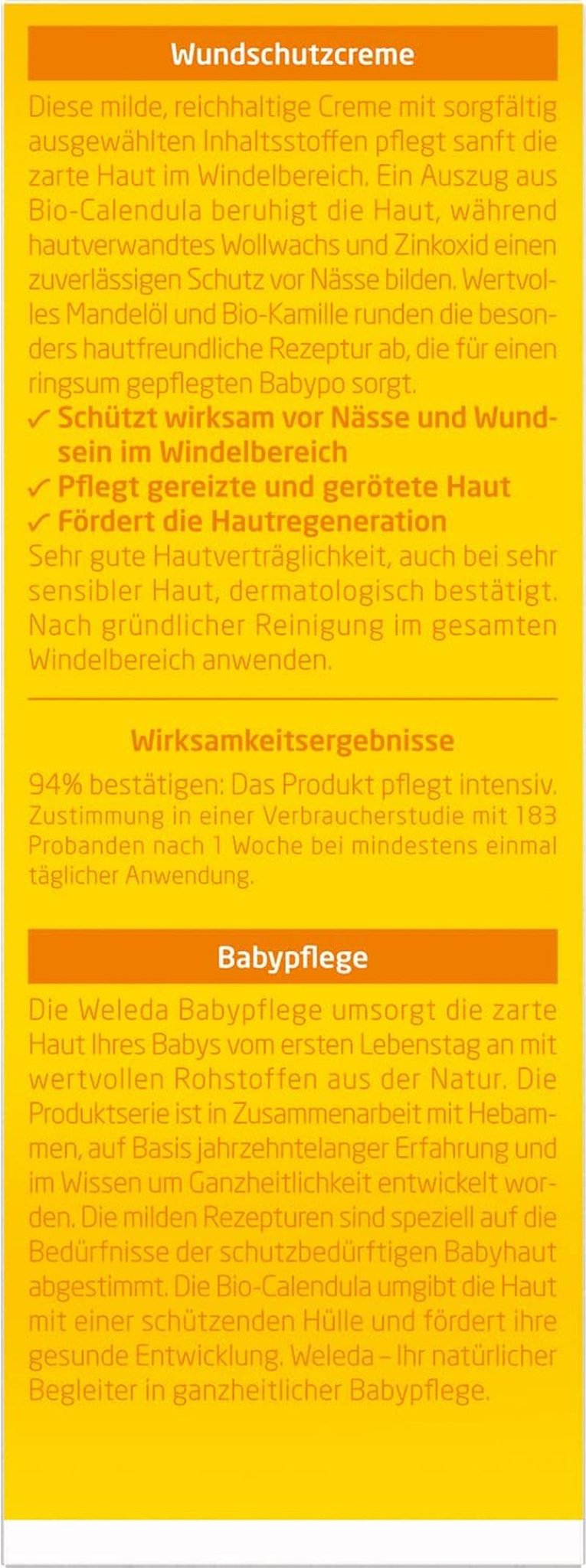 WELEDA Crème de Protection des Plaies au Calendula Bio pour Bébé 75 ml - Pommade pour plaies / crème pour bébé cosmétique naturelle pour la protection de la peau sensible de bébé au niveau des couches. Aide en cas de rougeurs, de peaux irritées et de douleurs Enfants - Bain et Soin Naty Shop