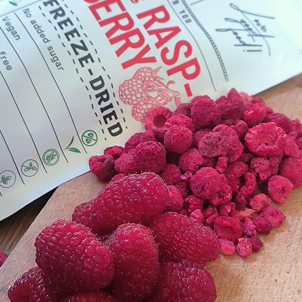 Framboises lyophilisées Morceaux cassés | XL 300g Fruits secs lyophilisés | Framboises séchées Sans gluten Fruits lyophilisés | Fruits lyophilisés | Framboise lyophilisée Produits déshydratés Naty Shop